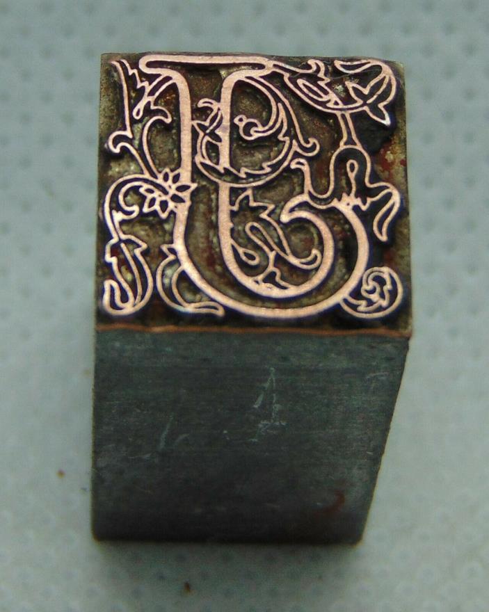 Vintage Letterpress Printing Block Fancy 