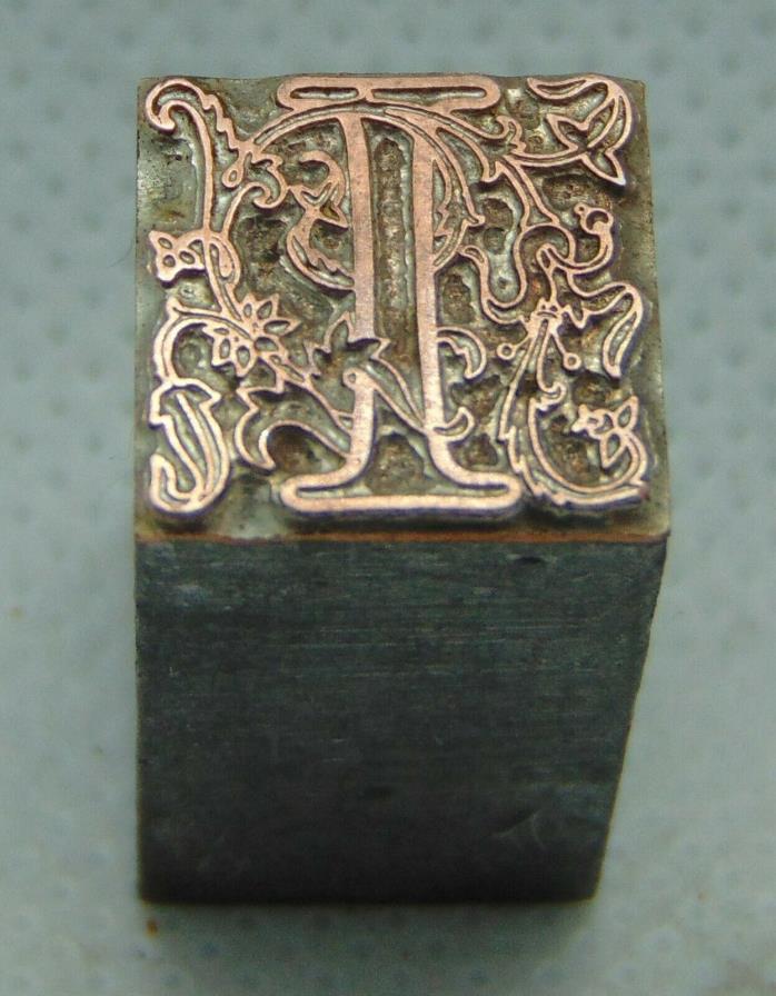 Vintage Letterpress Printing Block Fancy 