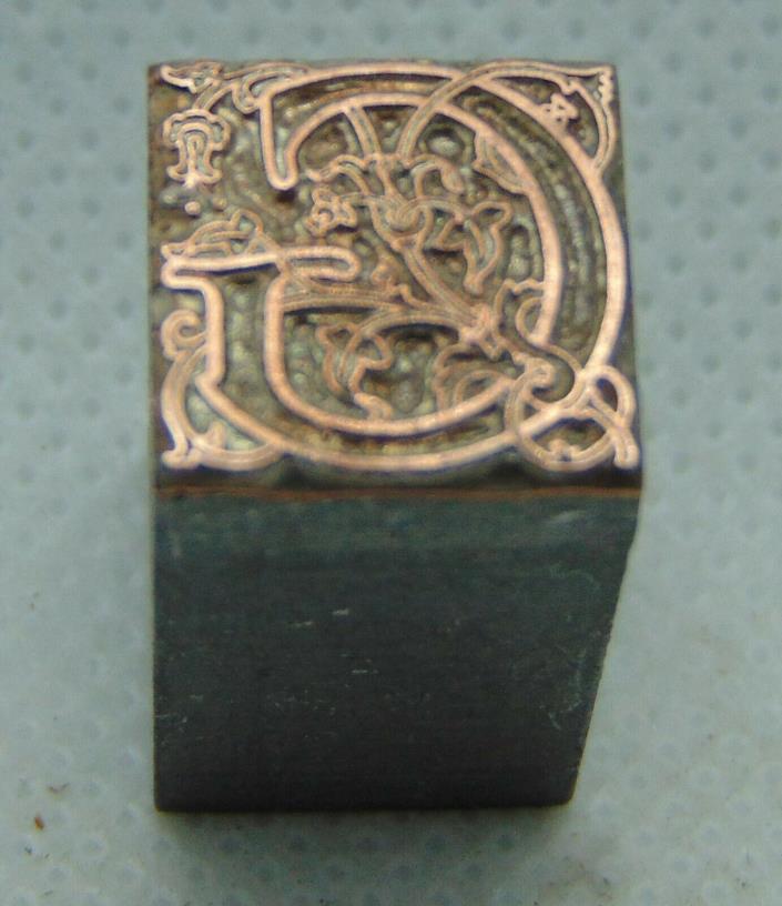 Vintage Letterpress Printing Block Fancy 