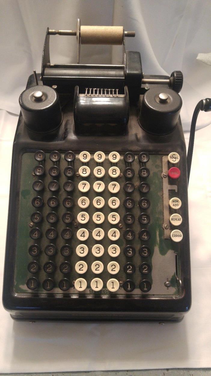 Vintage Burroughs Portable Adding Machine Calculator SEE PHOTOS