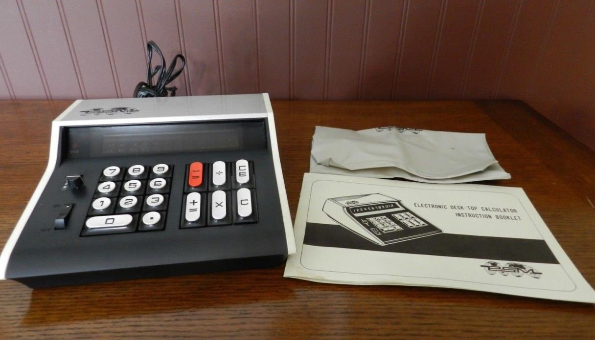Vintage Electronic Desk-Top Calculator 12 Digit Display