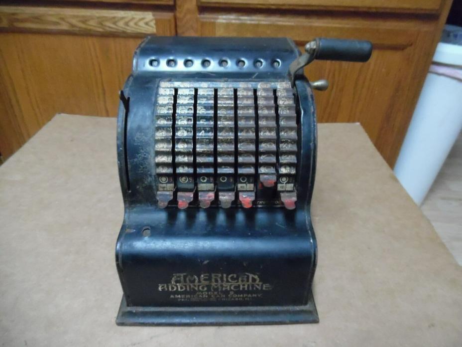Antique Art Deco American Adding Machine American Can Co Chicago ILL Early 1900s