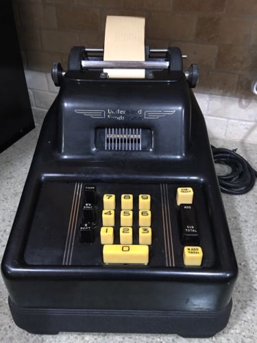 Vintage Underwood Sundstrand Electric Adding Machine - Works great!