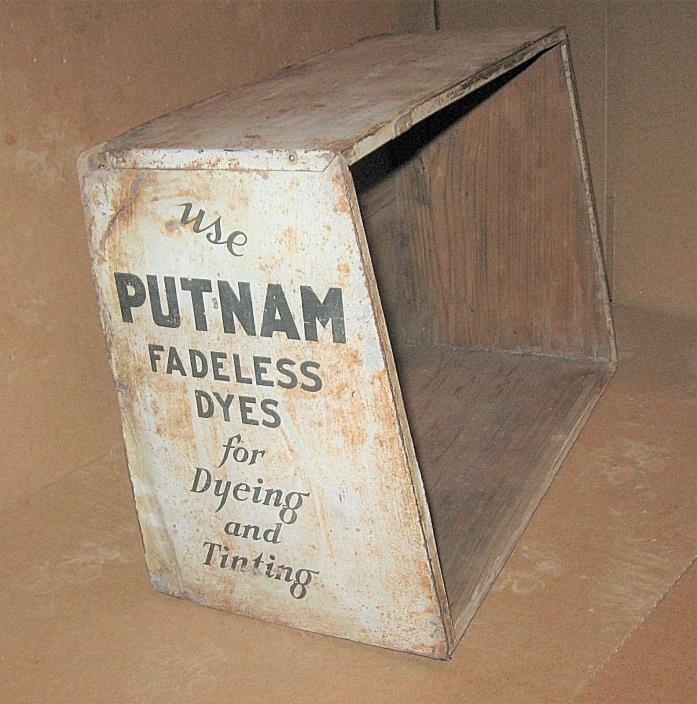 Early to Mid 1900s PUTNAM DYES General Store Counter Top DISPLAY CABINET