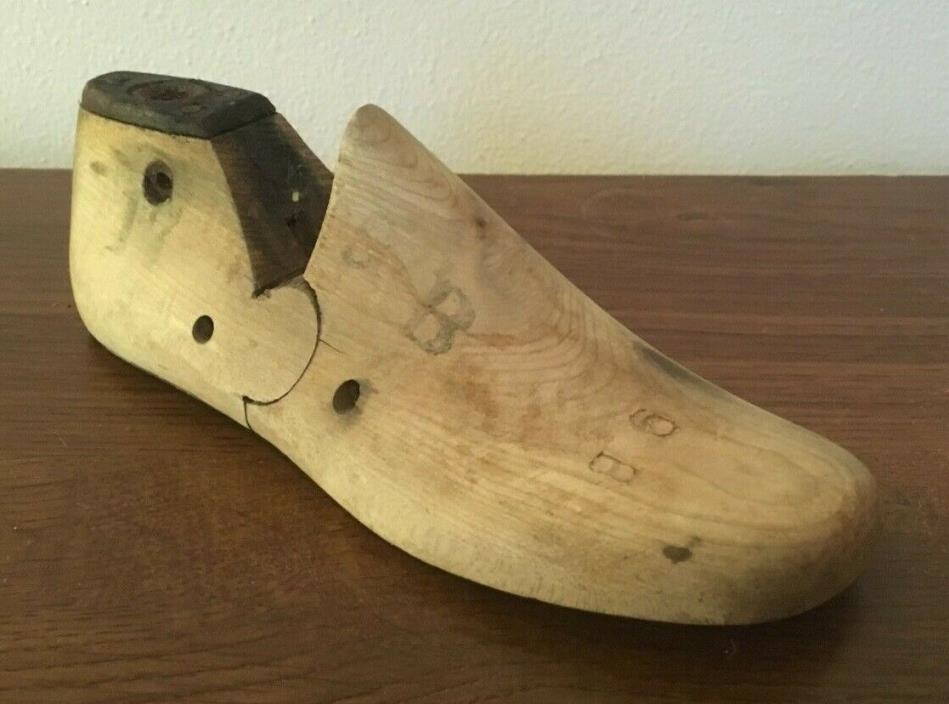 Antique Small Stamped Cobbler's Wooden Shoe Form 9B