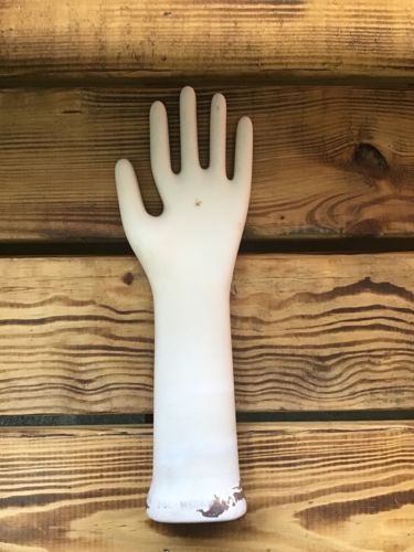 1 PORCELAIN HAND GLOVE FORM MOLD JEWELRY DISPLAY STEAMPUNK Medium