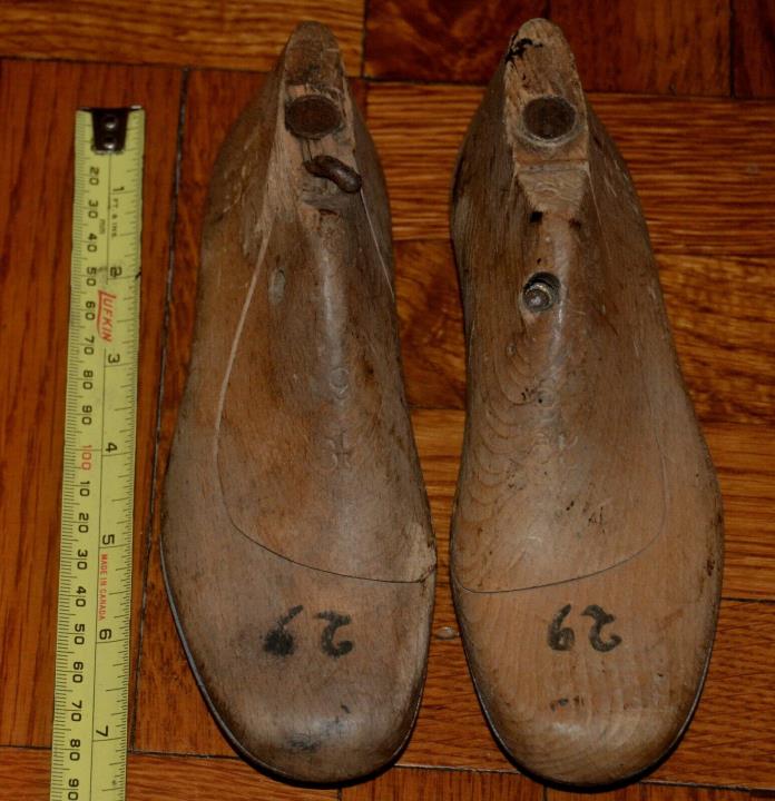 Antique Wood Shoe Cobbler Size 6 / 29 Pair - Lady Woman - Cheatofres