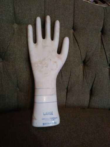 Vintage Ceramic Glove Mold  Large General Porcelain steampunk display NJ x1.  #2