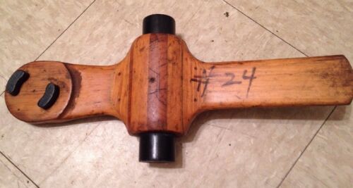 #24 UNIQUE ANTIQUE MACHINE AGE PADDLE TYPE WOODEN FOUNDRY MOLD PATTERN STEAMPUNK