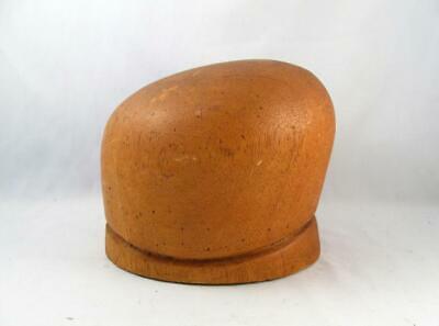 ANTIQUE WOODEN HAT MOLD BLOCK MILLINERY FORM  SIZE 22