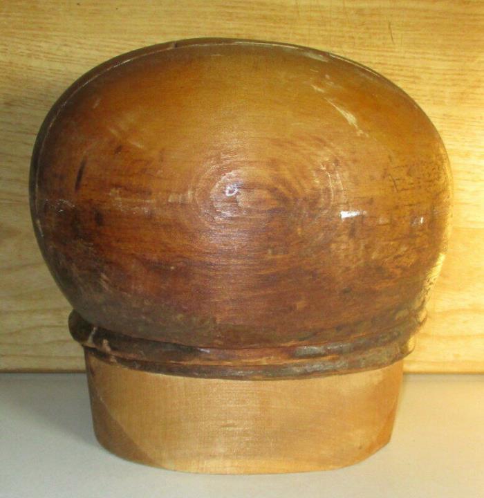 ANTIQUE MILLINERY WOOD PUZZLE BLOCK HAT MAKING MOLD FORM- 27 1/2