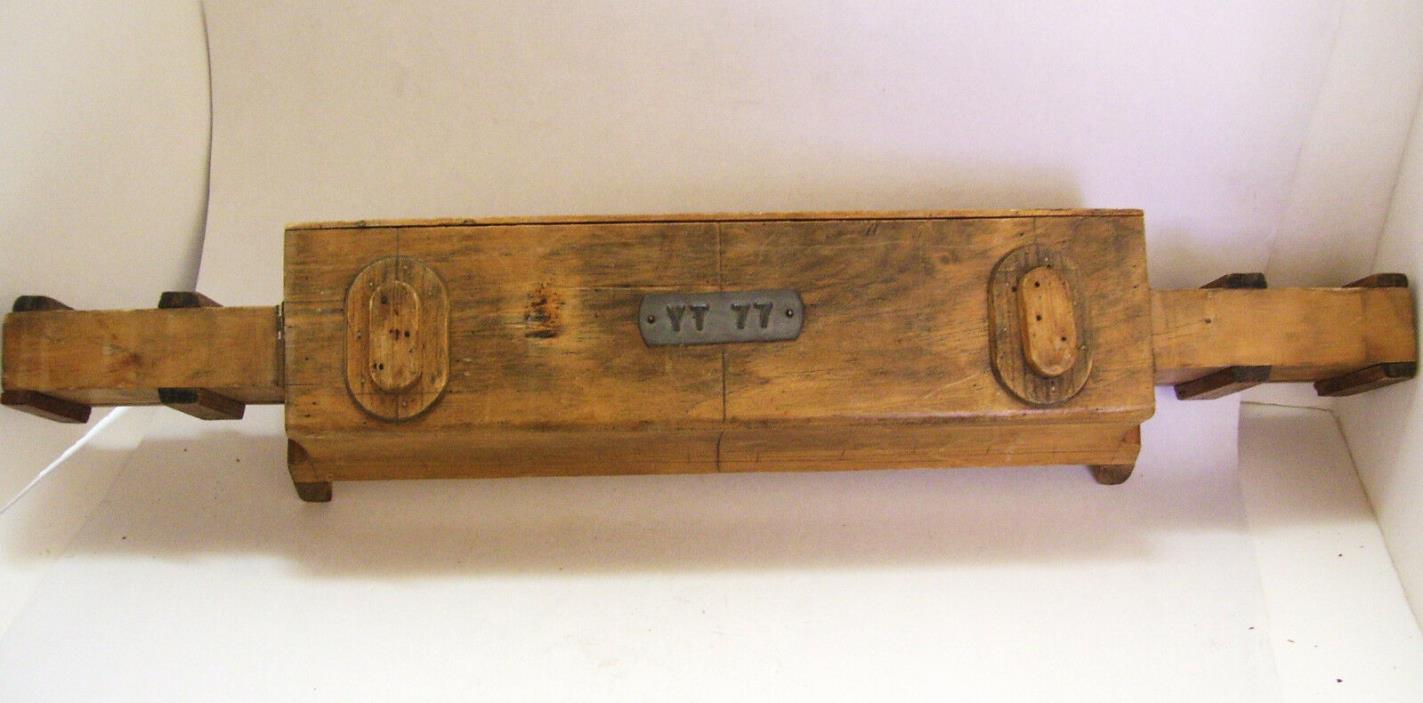 Antique Industrial Wood Foundry Pattern Mold YT 77 Wall Sculpture Shelf Decor
