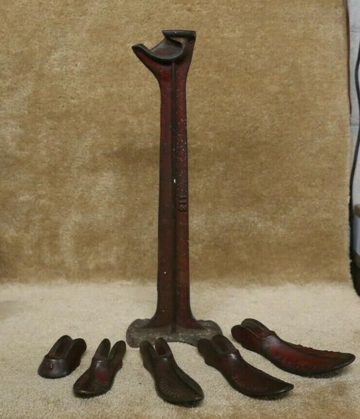 BIG BOY COBBLER CAST IRON SHOE ANVIL REPAIR STAND all 5 forms 214-218  Stand 211