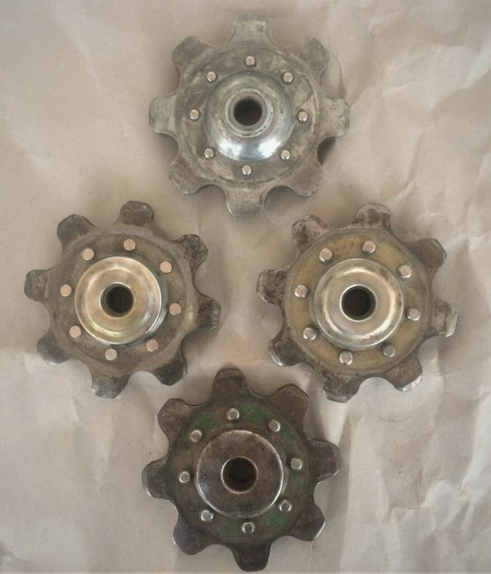 Lot of 4 Industrial Machine Steampunk Pulley Gear Cog Lamp Base Free Shipping