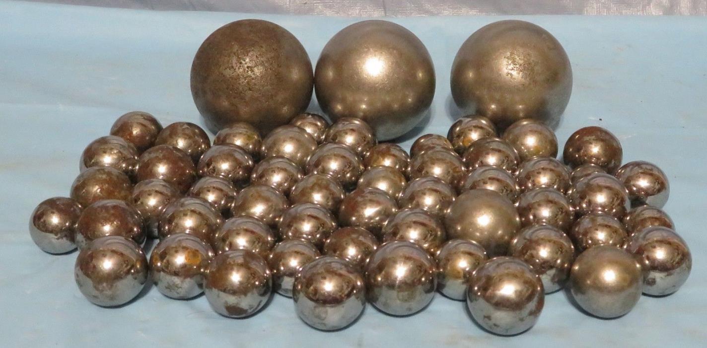 50+Mixed Lot Vintage Industrial Machine Age Steel Solid Balls Steampunk Art Lamp