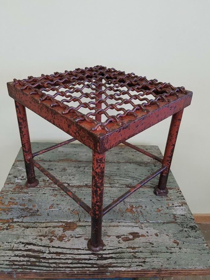 UNUSUAL Hand Crafted INDUSTRIAL FACTORY STAND Stool Table