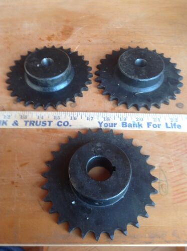 3 Vintage industrial cast iron gears sprockets steampunk Collectible Repurpose B