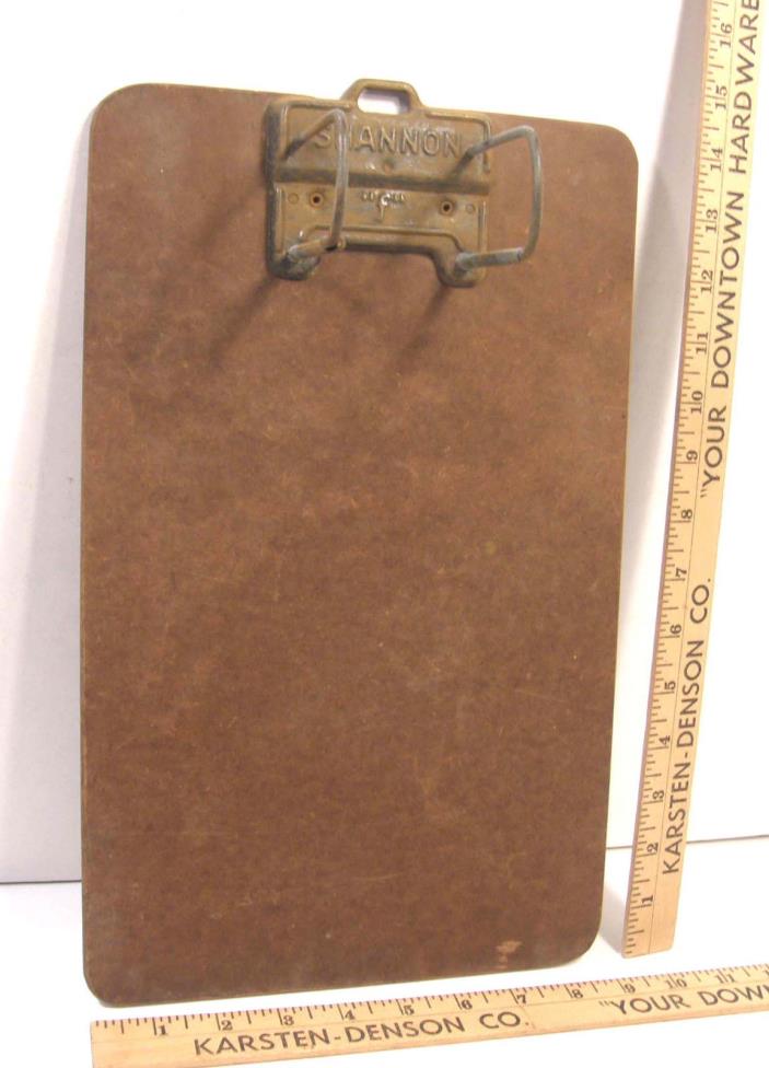 VINTAGE SHANNON HANGING FILE CLIPBOARD 2 RING BUSINESS RECEIPT