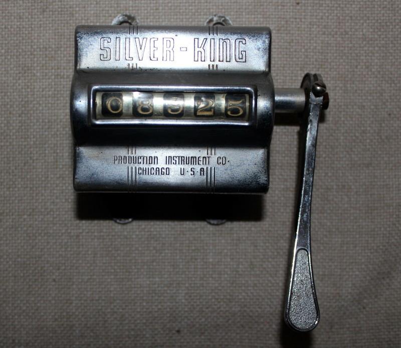 Chicago U.S.A. Mechanical Counting Machine SILVER KING INSTRUMENT SHABBY