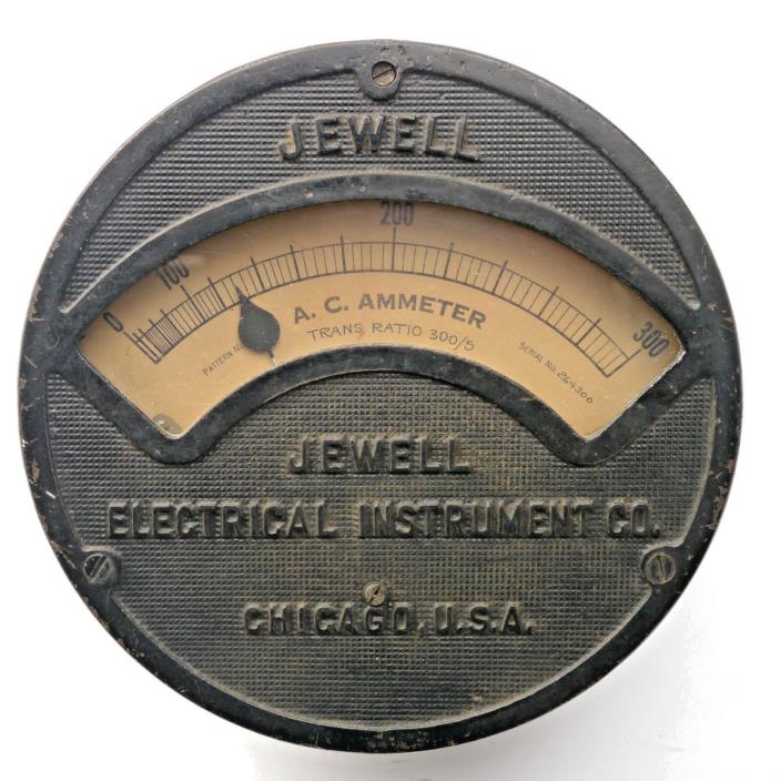Antique Steampunk Meter Jewell Electrical Instrument A.C. Ammeter (10