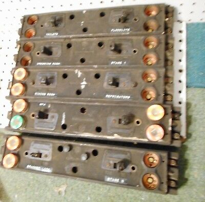 LOT OF 4 ANTIQUE USED  FA FUSED SWITCH INSERT STEAM PUNK FROM THEATER