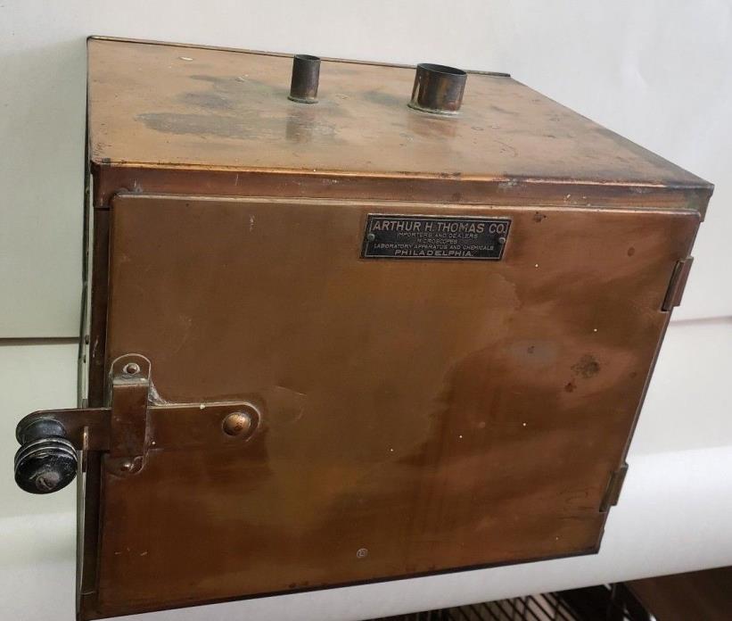 ANTIQUE COPPER INCUBATOR, ARTHUR H. THOMAS CO. IMPORTERS AND DEALERS