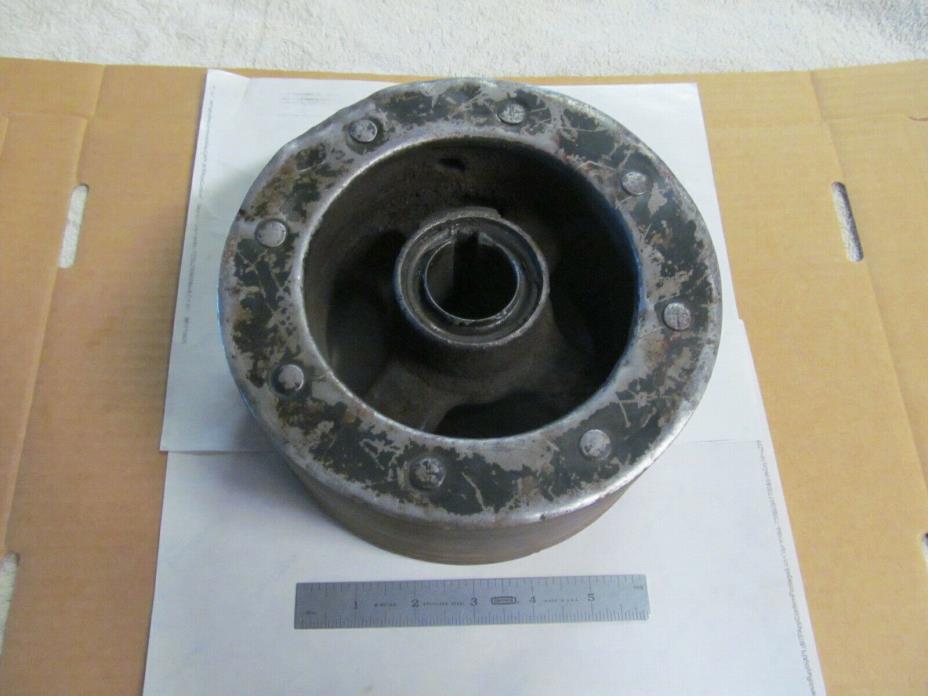 VINTAGE FLAT BELT PULLEY, 7-1/2