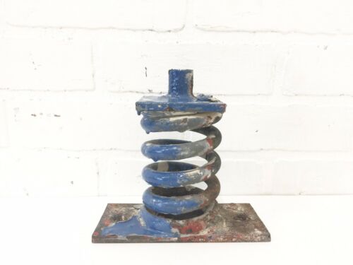 Salvaged Industrial Spring Coil Metal Bookend Paperweight Doorstop Rusty Chippy