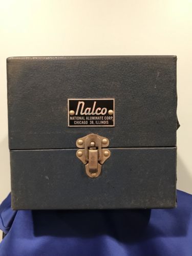 Vintage NALCO National Aluminate Aluminum Co Wood Box Case Chicago IL