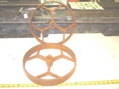 4   CAST IRON  GARDEN &  WAREHOUSE CART  WAGON WHEEL