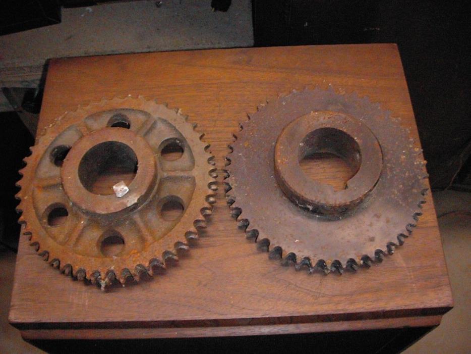 Two Industrial Metal Gears Steampunk