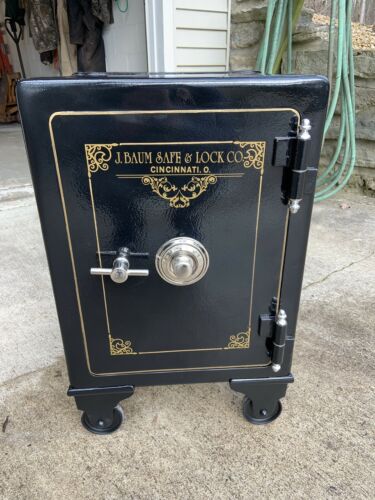 Fantastic Restored Small 1900’s J. Baum Safe co. like mosler and hall