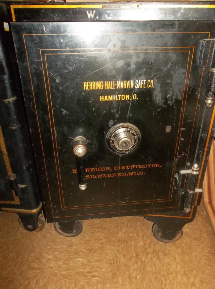 ANTIQUE HERRING-HALL MARVIN FLOOR SAFE