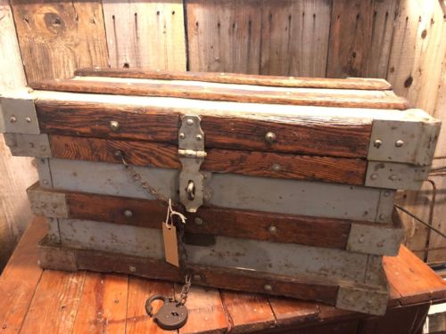 Antique VANDERMAN STRONG BOX for  Chest/Trunk! July 13, 1897