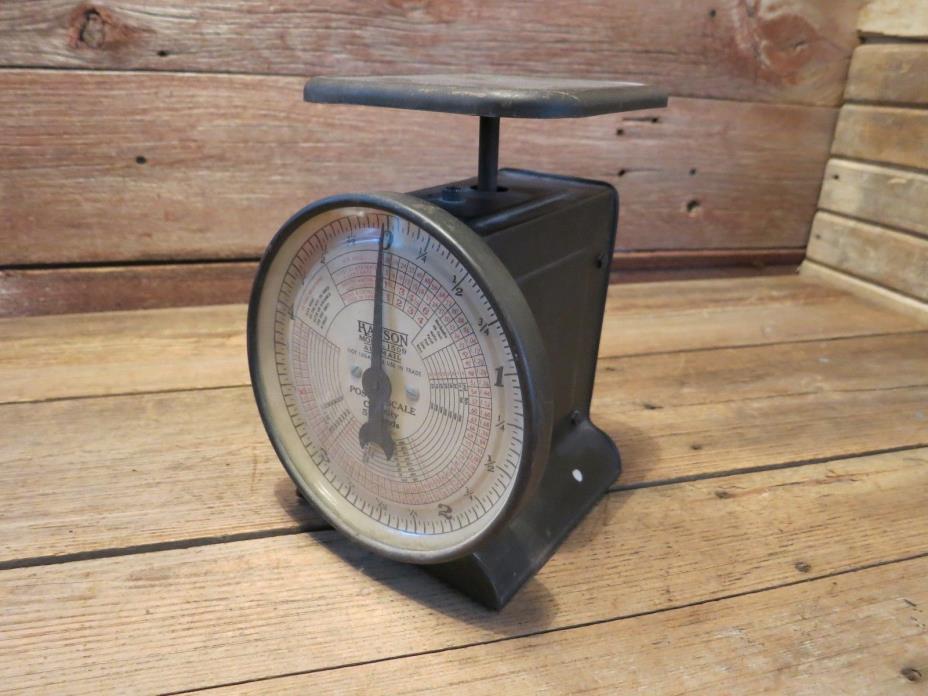 Vintage Dated 3-26-1944 Hanson Model 1509 Postal Scale 5-Pound Scale Made USA!