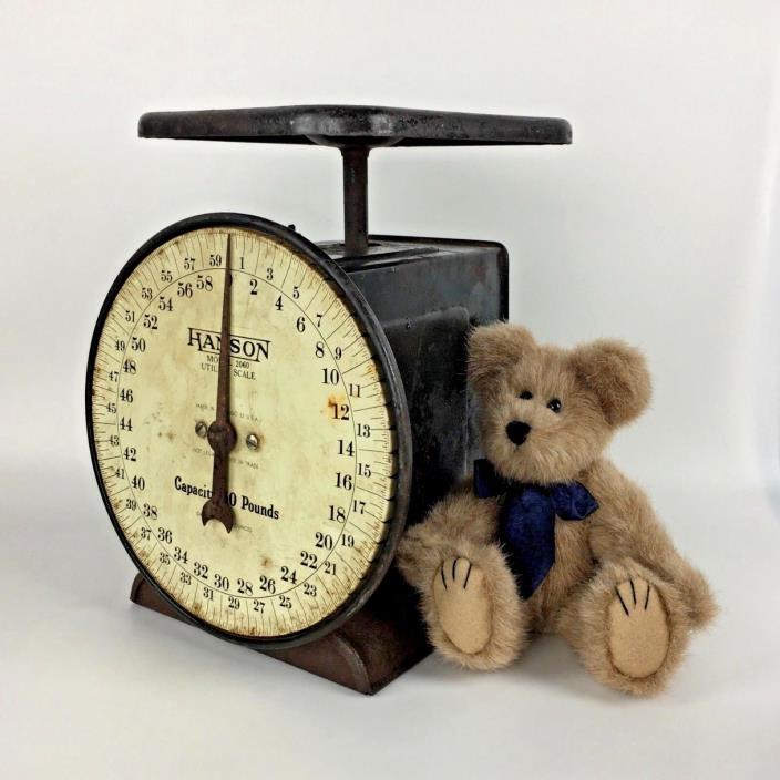 Hanson Scale Metal Model 2060 Utility 60lbs Chicago Decor Antique Vintage Gift