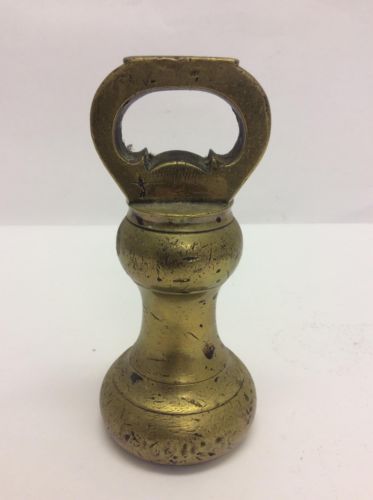 Antique 7lb Brass Bell Scale Weight Stamped 64 and Star Stamp