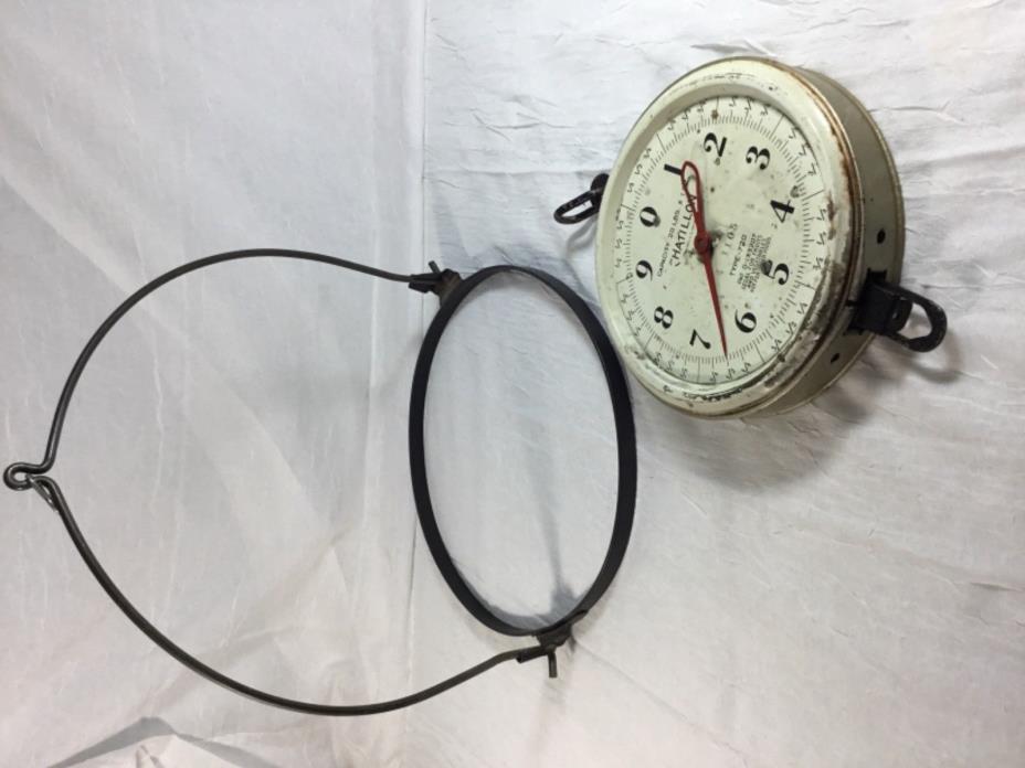 Vintage Chatillon Hanging General Store Produce Scale 20 Lb Type 720