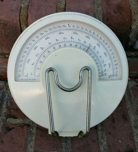 Vtg Hanging Grocery Store Scale Denmark Great Condition Metal & Plastic Heavy