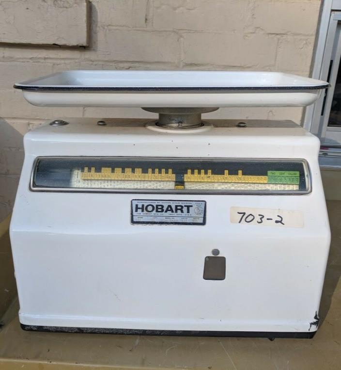 Vintage Hobart Scale White Commercial Model 970