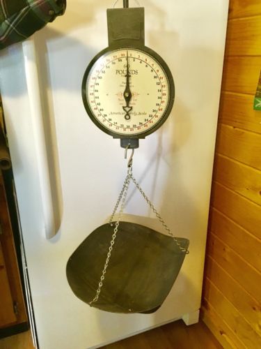 American Family Scale Produce Vintage Hanging Merchant 60 lbs
