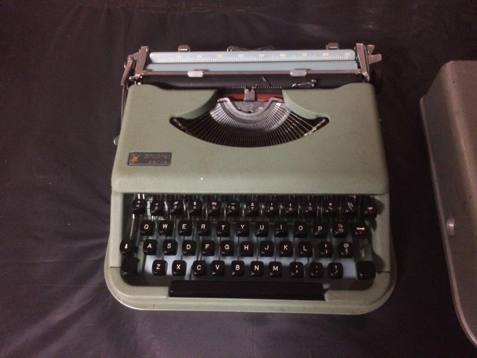 Antique Italian Antares Parva Typewriter with case