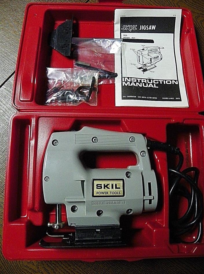 Vintage Skil Jig Saw 2 Speed Model 955 NEW in Case Never Used w/3 Blades/Tools