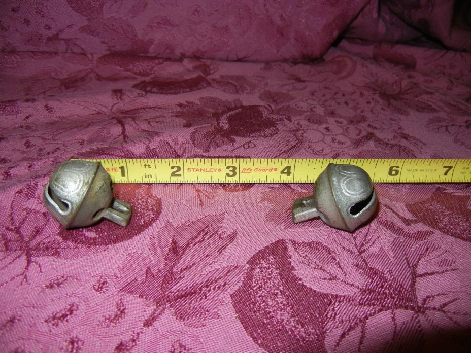 Antique No.1 Brass Sleigh Bell- Petal Design w/Loop Post lot of 2