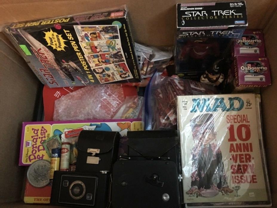 Massive Collectable Lot! Life, Pearl Harbor Camera, Star Trek, Coins, Cards RARE