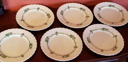 19th CENTURY SALAD DESSERT PLATES  PORCELAIN Rare J.DEFRIES AND SONS LONDON