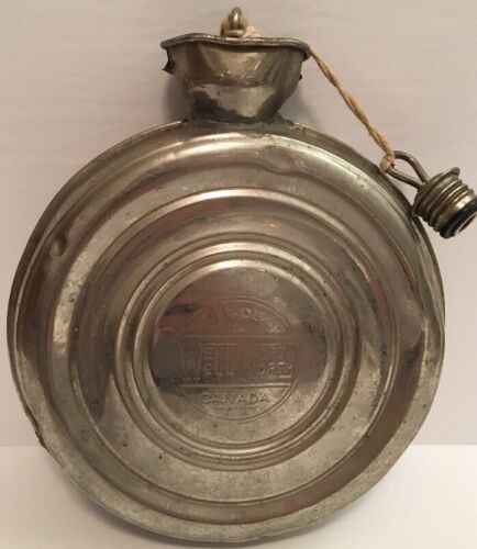 Vintage Antique WentWorth Well Canada Metal Water Drinking Cantine Hot w/ Lids