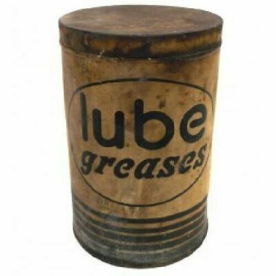 VIntage Lube Greases Scarce All Purpose Grease Oil Advertising Tin Can