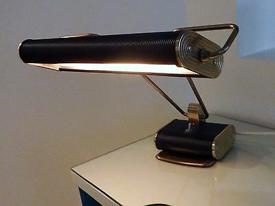 Original E Gray lamp black plastic & brass Art Deco, 1930s