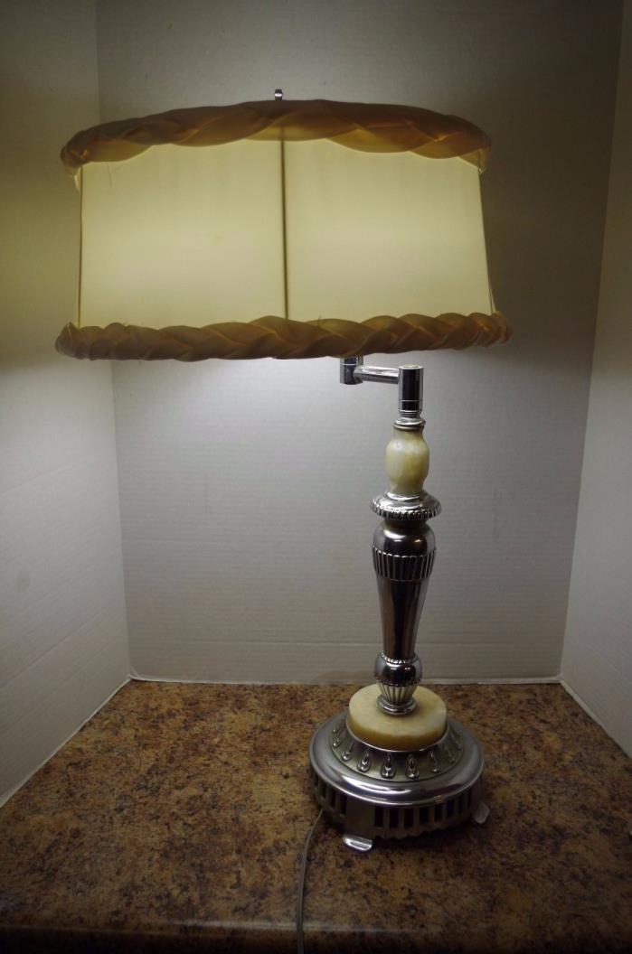 VINTAGE WALTER VON NESSEN Circa 1940 Art Deco  Modern Swing Arm Table Lamp VTG